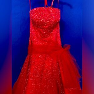 Formal Dress, can be used for Prom. Color is Dark Pink.